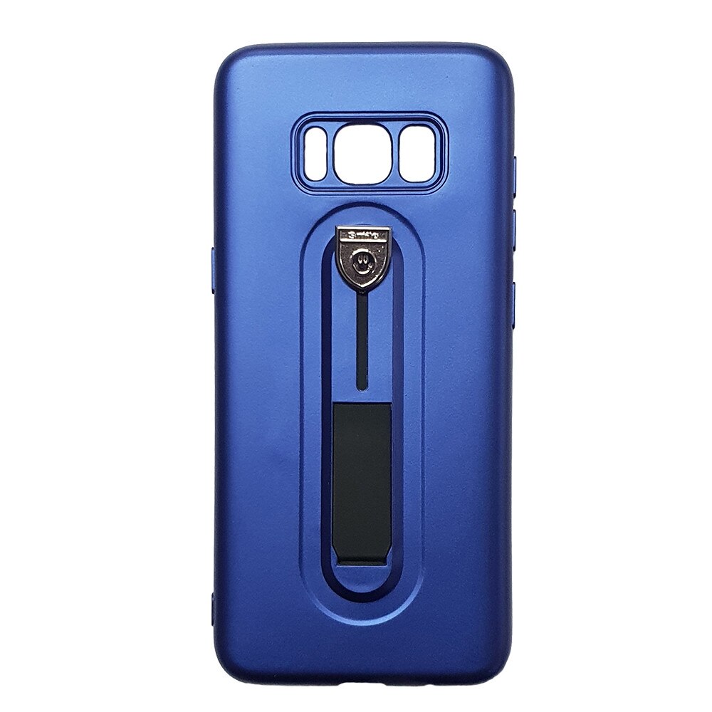 Husa silicon cu suport pentru selfie Samsung S8 plus, Albastru