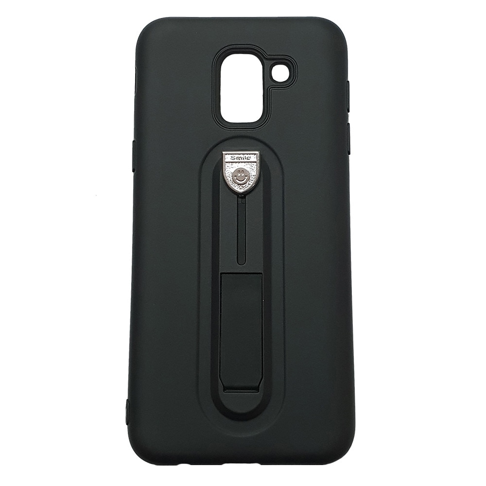 Husa silicon cu suport pentru selfie Samsung J6 (2018), Negru
