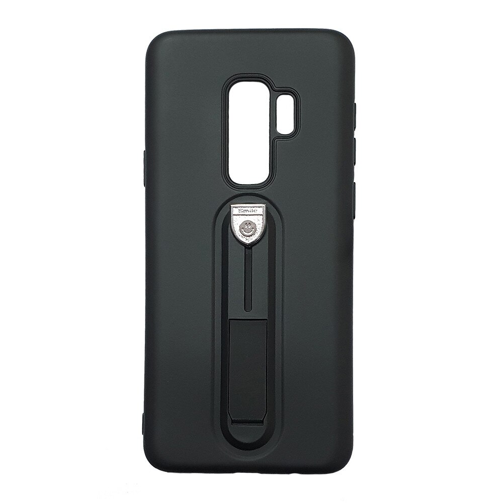 Husa silicon cu suport pentru selfie Samsung S9 plus, Negru