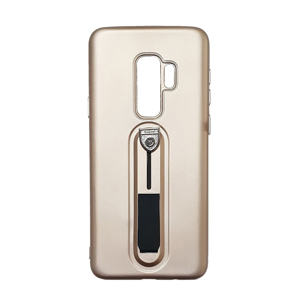 Husa silicon cu suport pentru selfie Samsung S9 plus, Gold