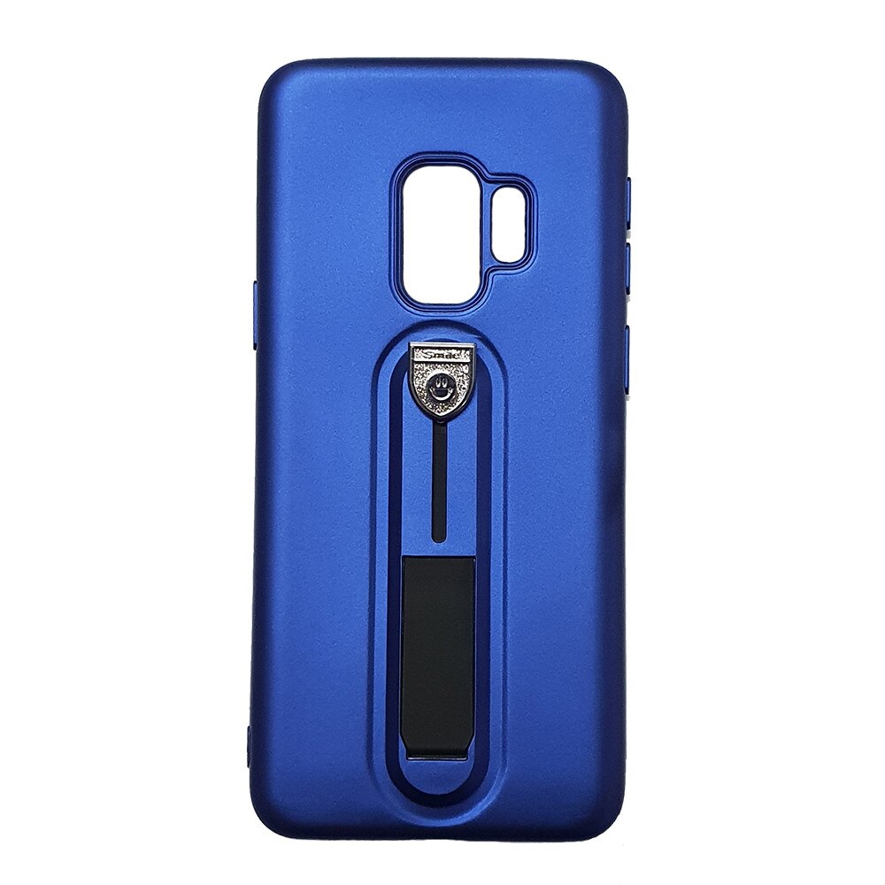 Husa silicon cu suport pentru selfie Samsung S9, Albastru