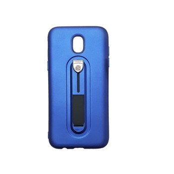 Husa silicon cu suport pentru selfie Samsung J5 (2017), Albastru Husa silicon cu suport pentru selfie Samsung J5 (2017), Albastru