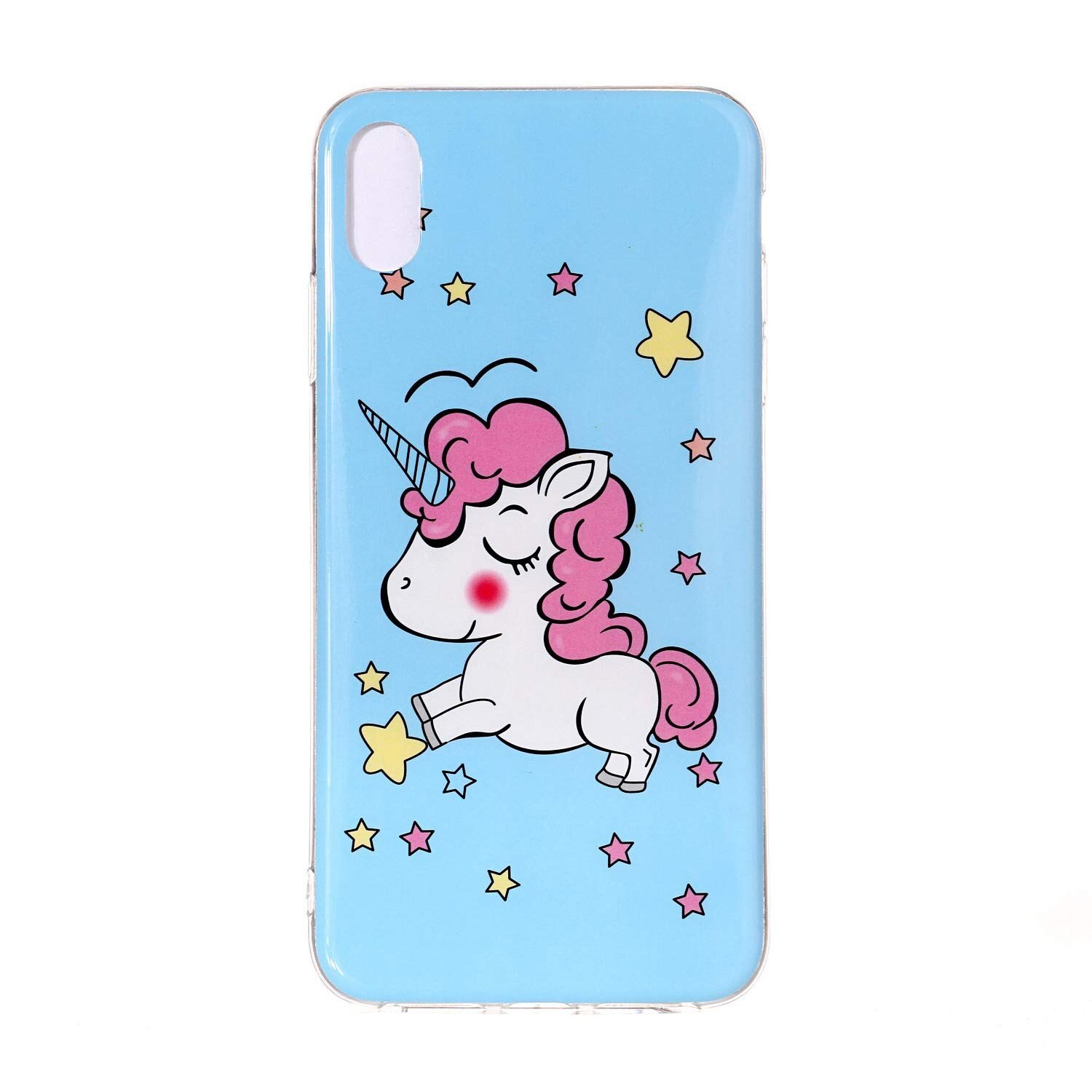 Carcasa Husa Apple iPhone XS Max Model Baby Unicorn, Fosforescent, Antisoc + Folie sticla securizata Apple iPhone XS Max Tempered Glass Viceversa
