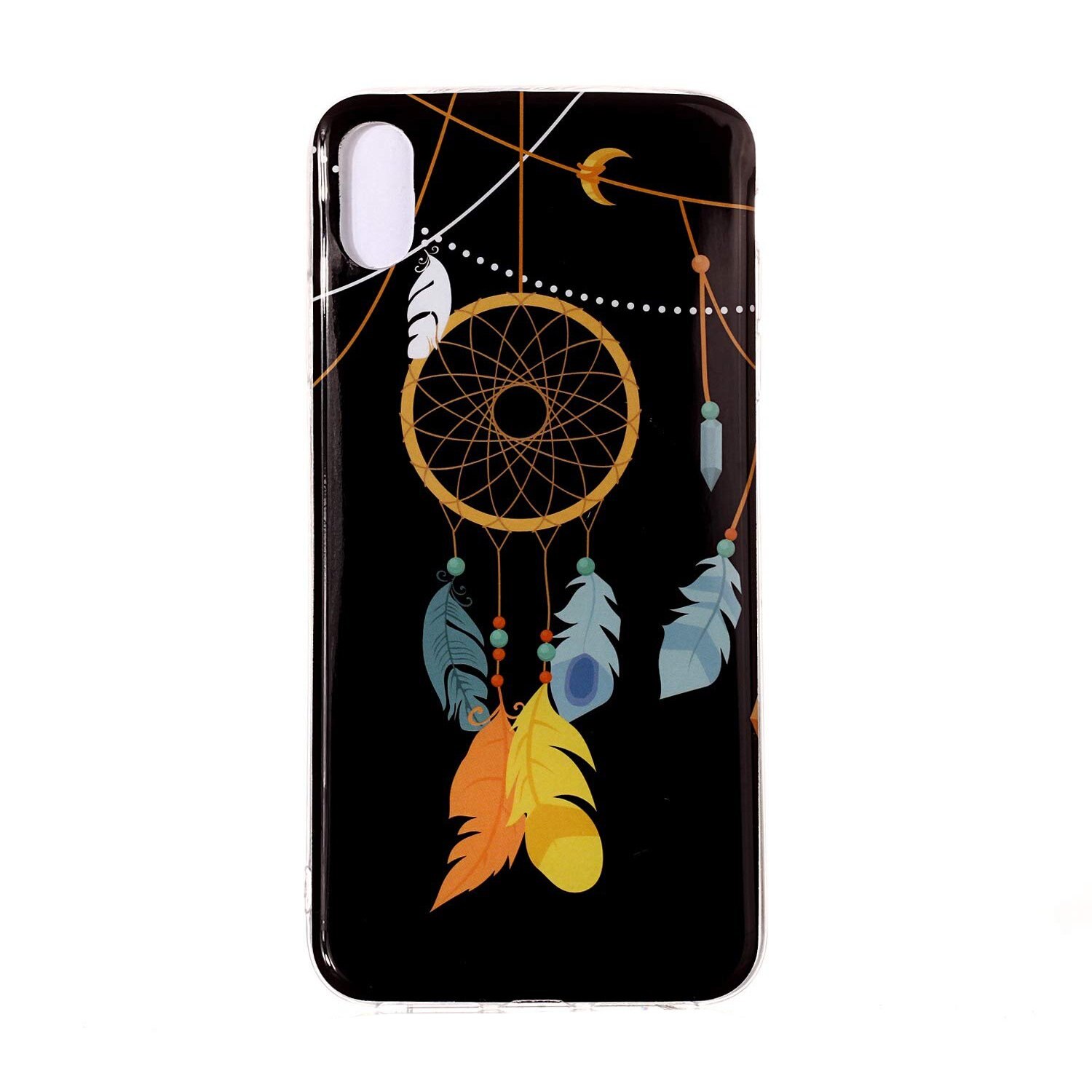 Carcasa Husa Apple iPhone XS Max Model Dreamcatcher, Fosforescent, Antisoc + Folie sticla securizata Apple iPhone XS Max Tempered Glass Viceversa