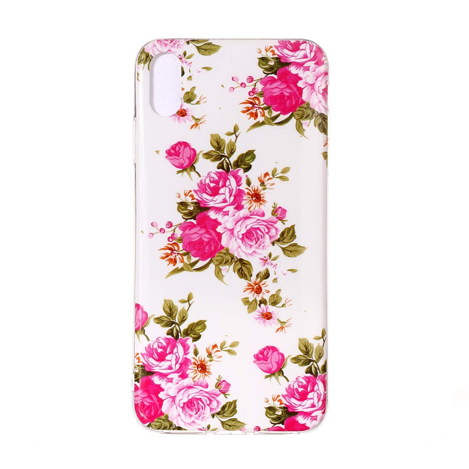 Carcasa Husa Apple iPhone XS Max Model Roses, Fosforescent, Antisoc + Folie sticla securizata Apple iPhone XS Max Tempered Glass Viceversa