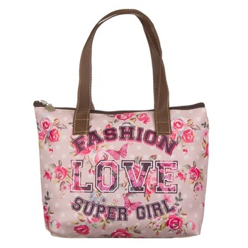 Geanta pentru fetite fashion girl, 28x7x20 cm , PVC, ATS , model cu flori Geanta pentru fetite fashion girl, 28x7x20 cm , PVC, ATS , model cu flori