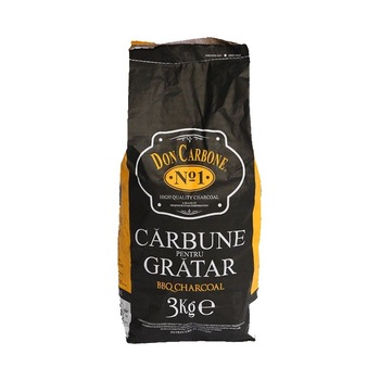 Set 5 saci de carbuni de gratar Don Carbone, de retorta, din lemn de esenta tare, 5 X 3 kilograme Set 5 saci de carbuni de gratar Don Carbone, de retorta, din lemn de esenta tare, 5 X 3 kilograme