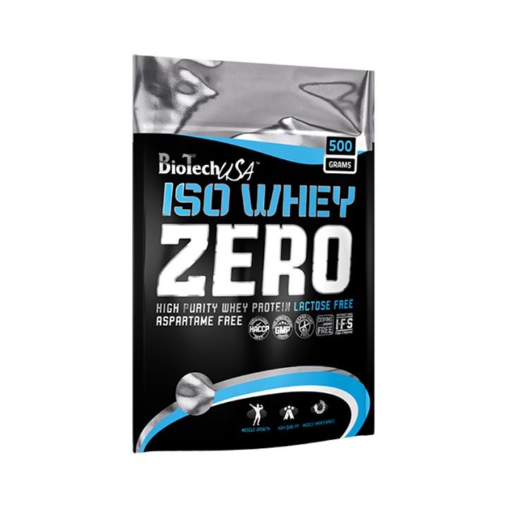 BioTech USA, Iso Whey Zero fehérje, 500 g, csokoládé aroma