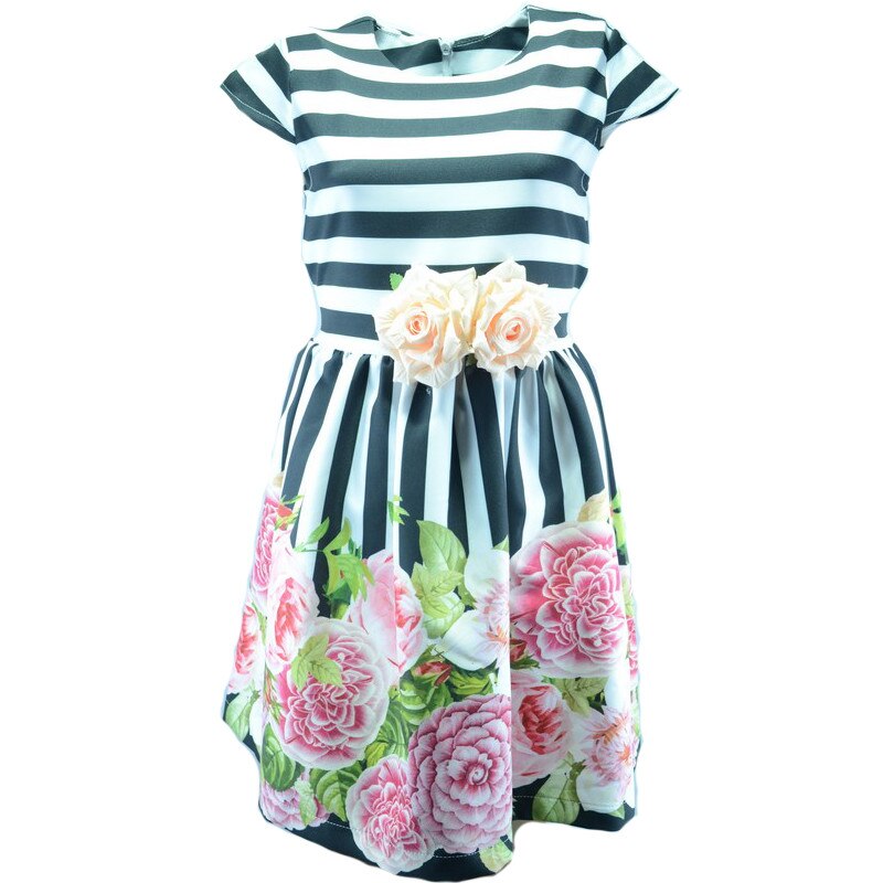Rochita eleganta pentru fete Mini Junior, floral, Multicolor