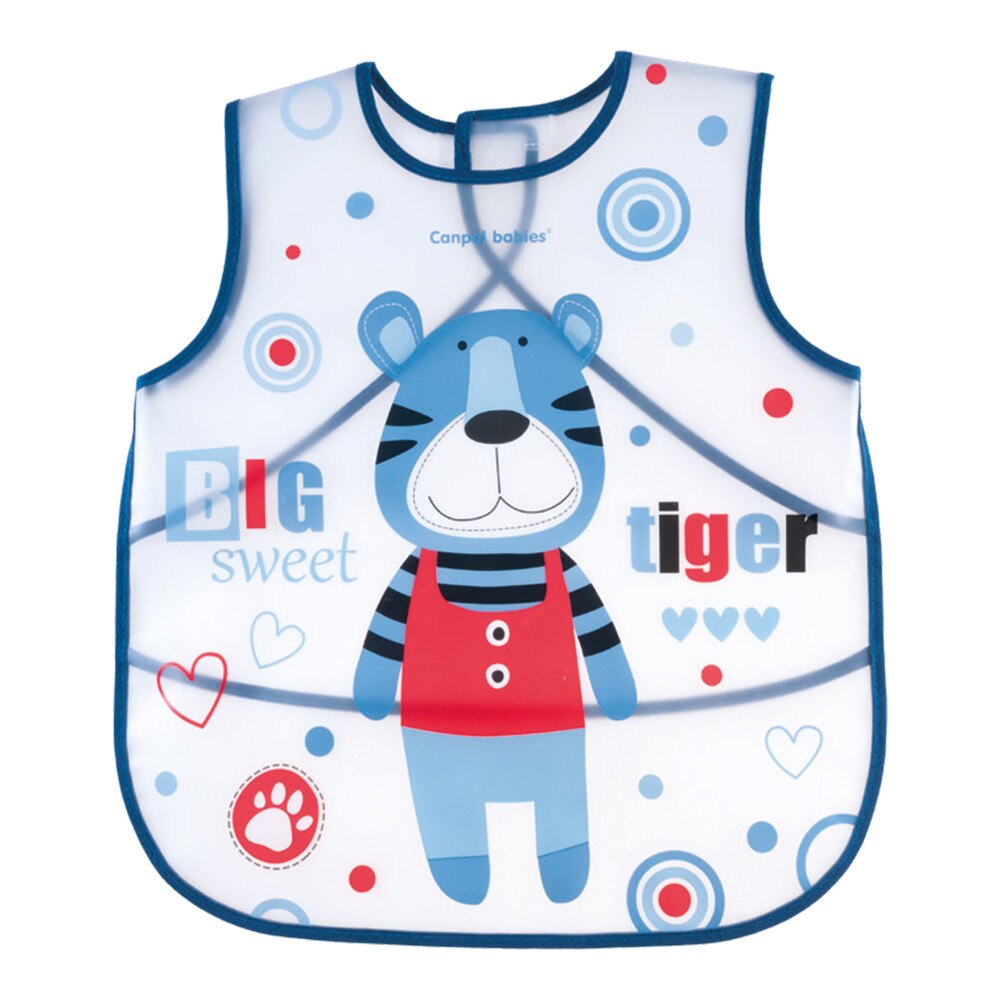 Baveta - sortulet „Puppets“, Canpol babies®, fara BPA, albastru