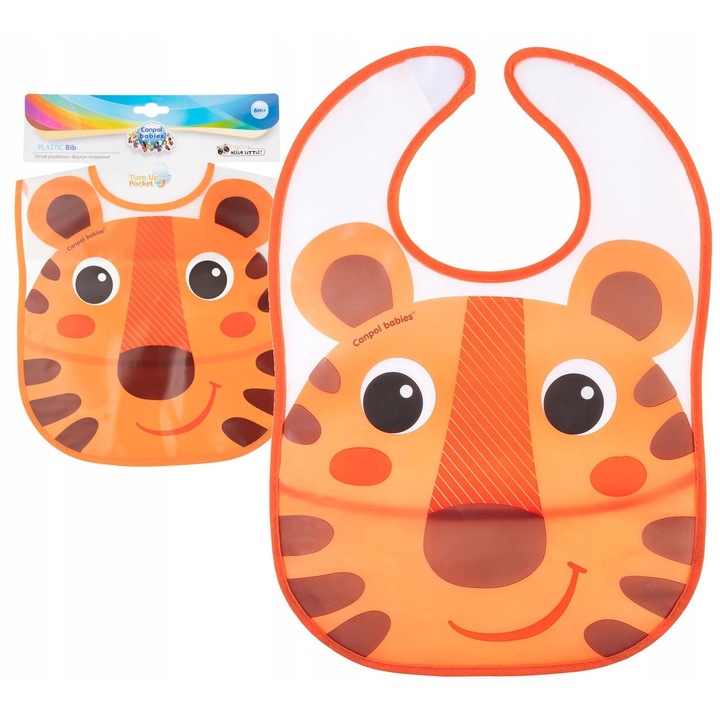 Baveta „Hello Little“, Canpol babies®, fara BPA, portocaliu