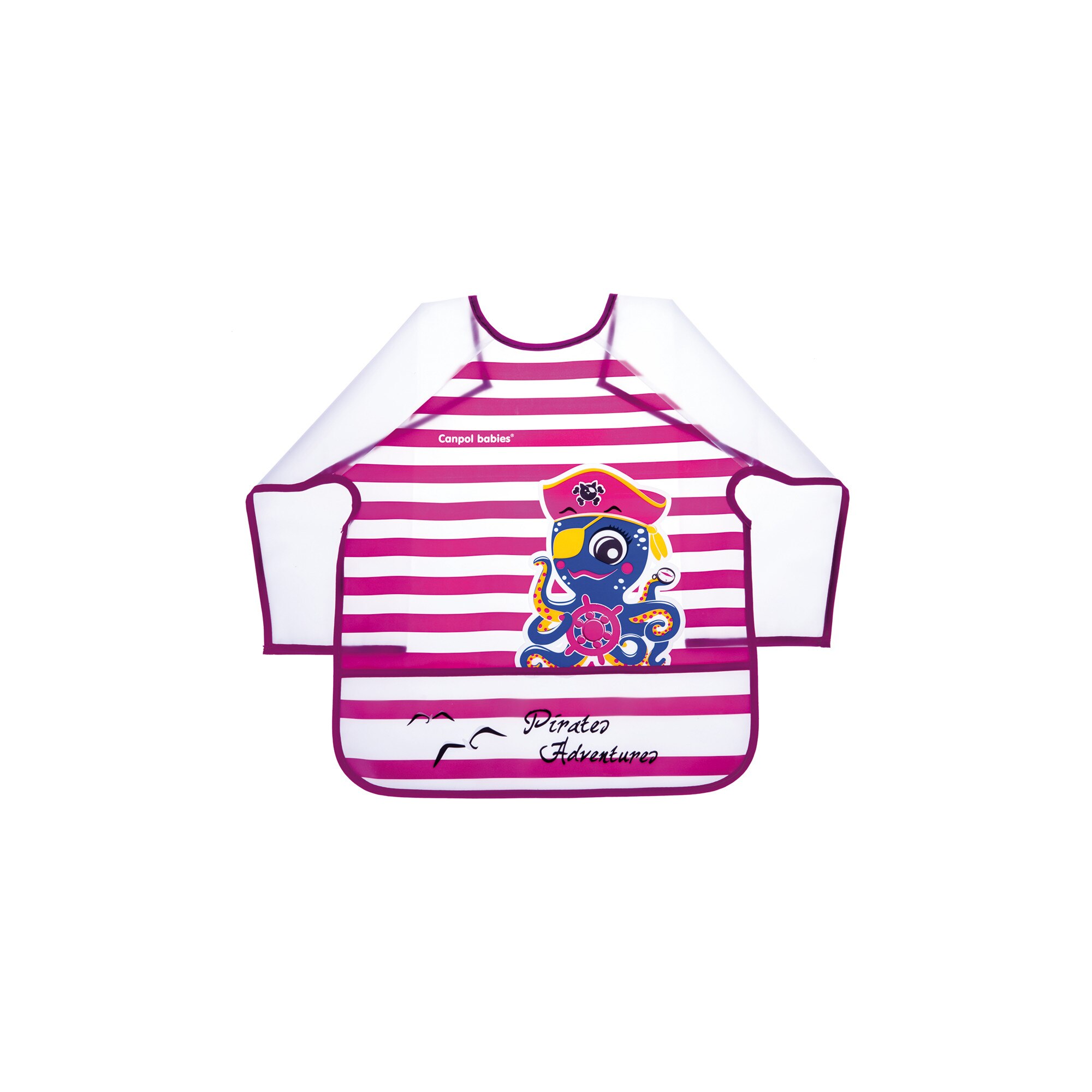 Baveta - sortulet „Pirates“, Canpol babies®, fara BPA, roz