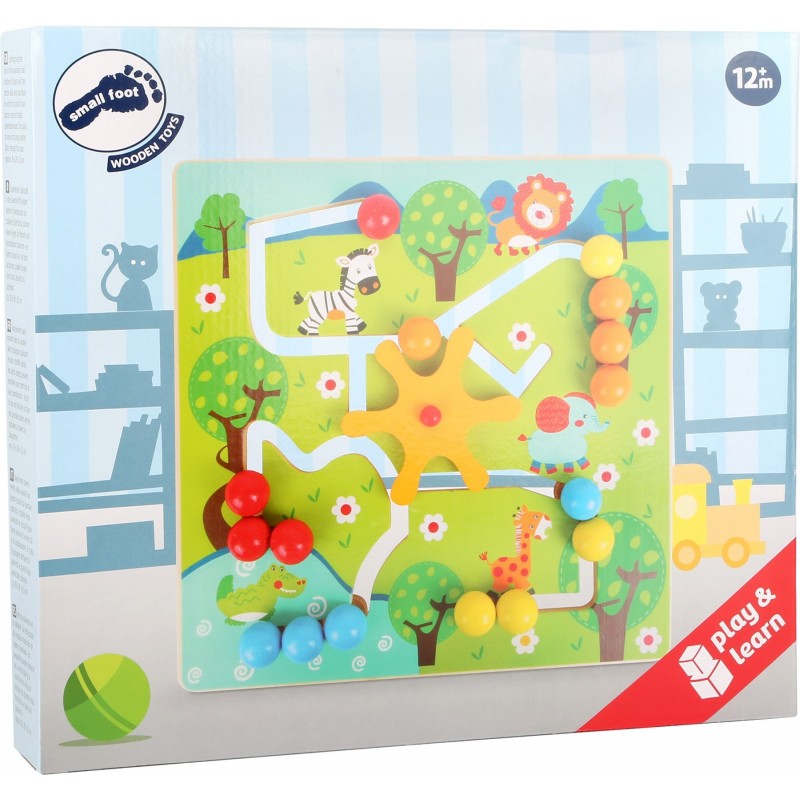 Puzzle interactiv Savana, Small Foot, Lemn, 1 an+