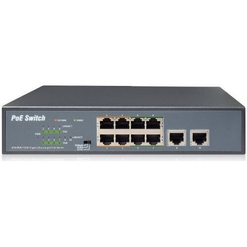 Switch IP View IW3010GSN, 8+2 porturi Gigabit, PoE, 120W