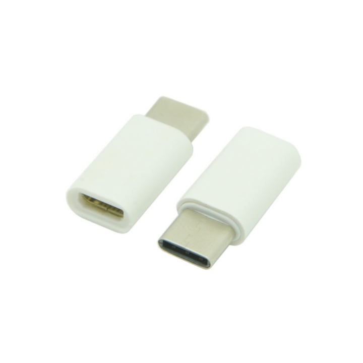 Adaptor Micro-USB to Type-C 2,4 cm Alb