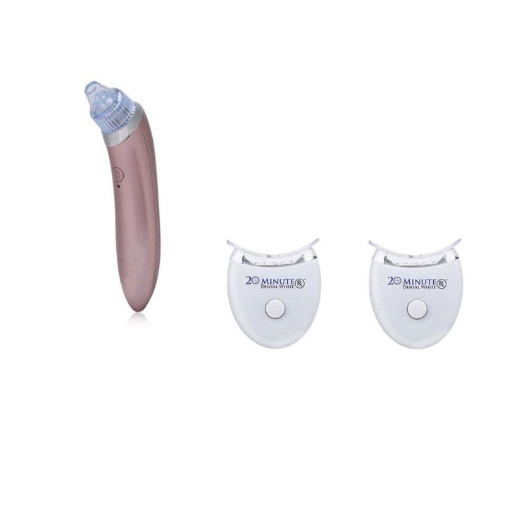 Pachet Aparat impotriva punctelor negre, Vacuum Presure Cleane + MAN 543432 WTK 2 Kit-uri de albire a dintilo