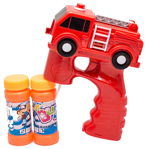 Set pistol masina pompieri+2 recipiente cu solutie baloane de sapun