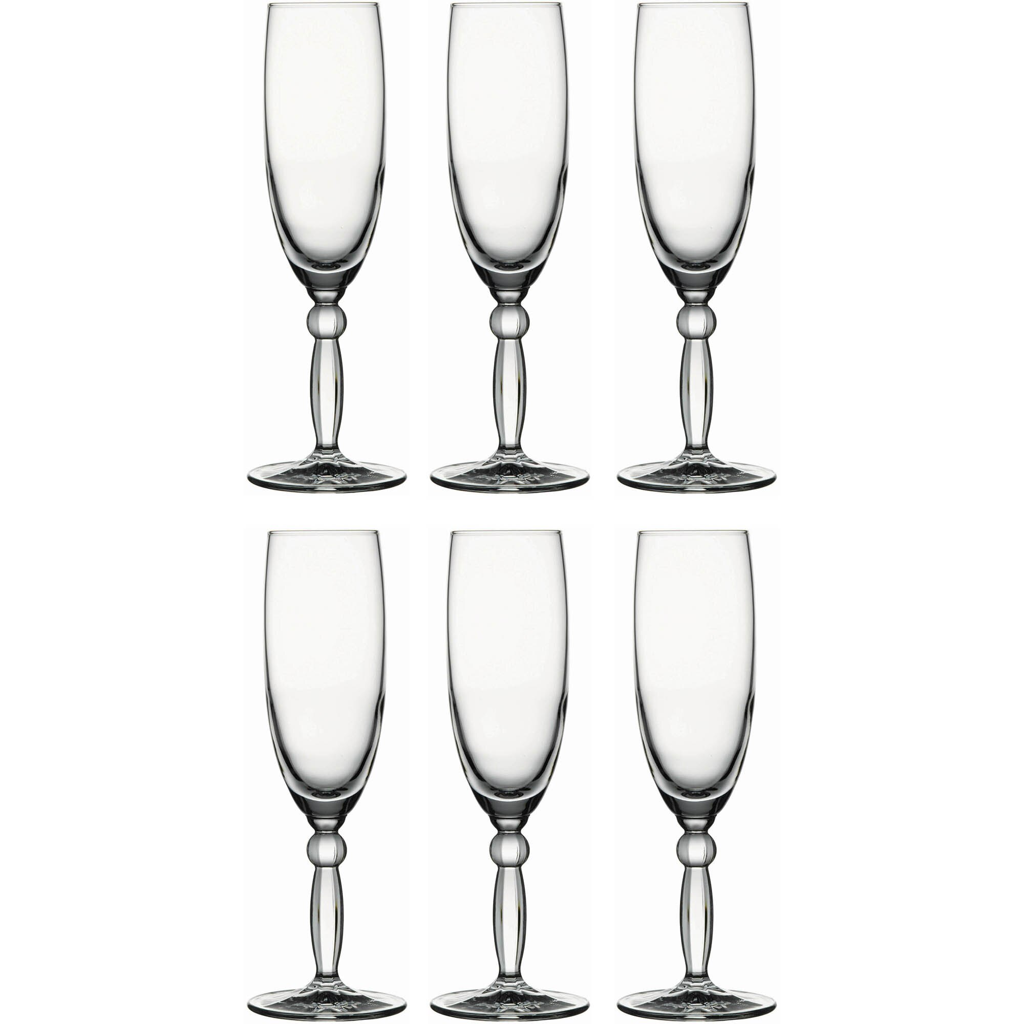 Set pahare sampanie, Pasabahce Step, 6 piese, 175 ml