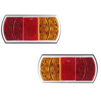 Set 2 Lampi stop cu led V1847 5 functii (16x8) Set 2 Lampi stop cu led V1847 5 functii (16x8)