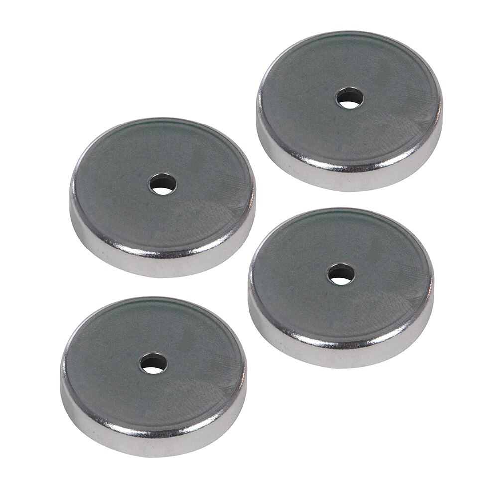 Set 4 magneti ferita, carcasa metal, forta 7.2Kg, 36x7mm, Silverline