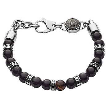 Bratara Diesel Beads DX1163040, Argintiu, Negru Bratara Diesel Beads DX1163040, Argintiu, Negru
