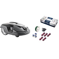 masina electrica robotizata de tuns gazonul husqvarna automower 310  kit instalare automower  3 lame de taiere 22 cm latime lucru 60 mm inaltime maxima taiere ecran lcd alarma temporizator imagen 12_0_
0