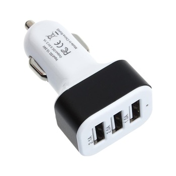 Adaptor Priza Bricheta MRG 12-24V Auto 3 x USB Negru Adaptor Priza Bricheta MRG 12-24V Auto 3 x USB Negru