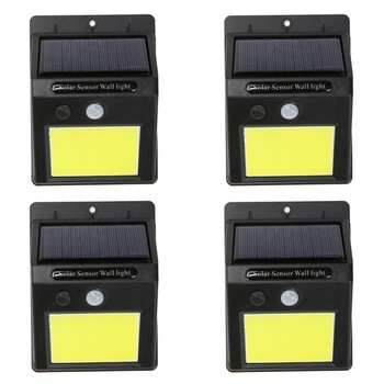 Set 4 Lampi Solare GAIA Pro48 Puternice De Perete Cu Senzor De Miscare Si Lumina Cu 48 Leduri COB Set 4 Lampi Solare GAIA Pro48 Puternice De Perete Cu Senzor De Miscare Si Lumina Cu 48 Leduri COB