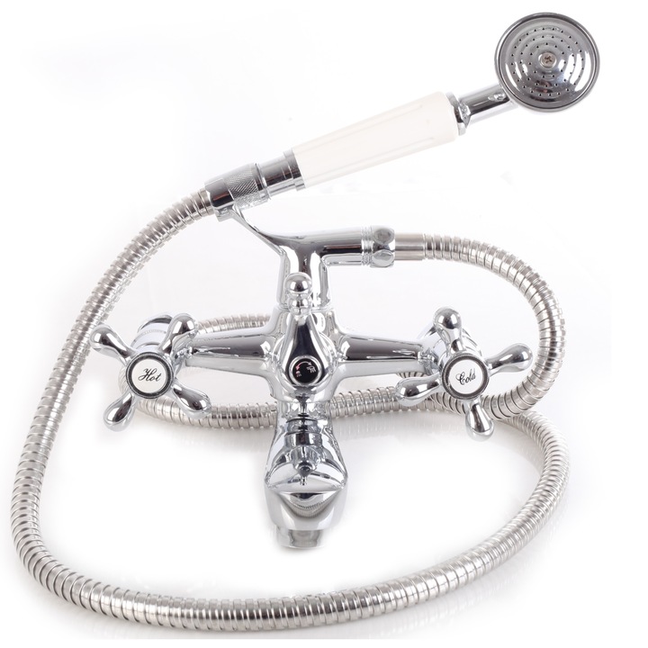 Смесител THS THERMOSTYLE, Ретро, месинг хромиран, за вана