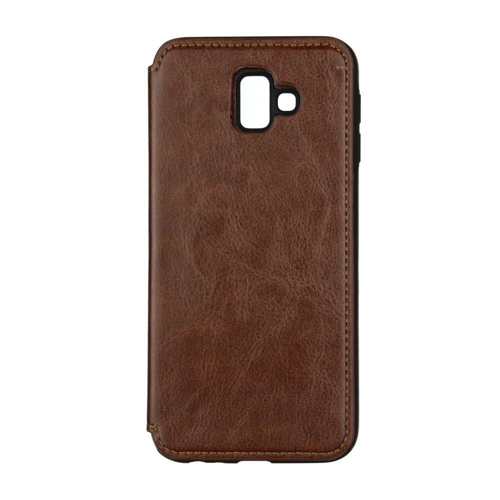 Husa cu portofel Forcell pentru Samsung Galaxy J6 Plus (2018), Maro