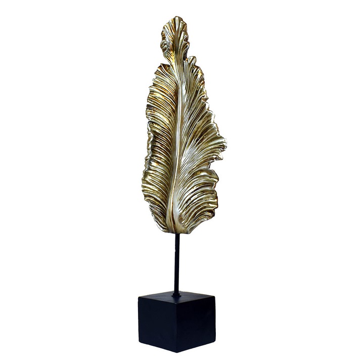 Decoratiune pana pe suport metal H 65 cm