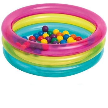 Spatiu de joaca pentru copii piscina goflabila cu bile din plastic pentru interior sau exterior , ATS , multicolor Spatiu de joaca pentru copii piscina goflabila cu bile din plastic pentru interior sau exterior , ATS , multicolor