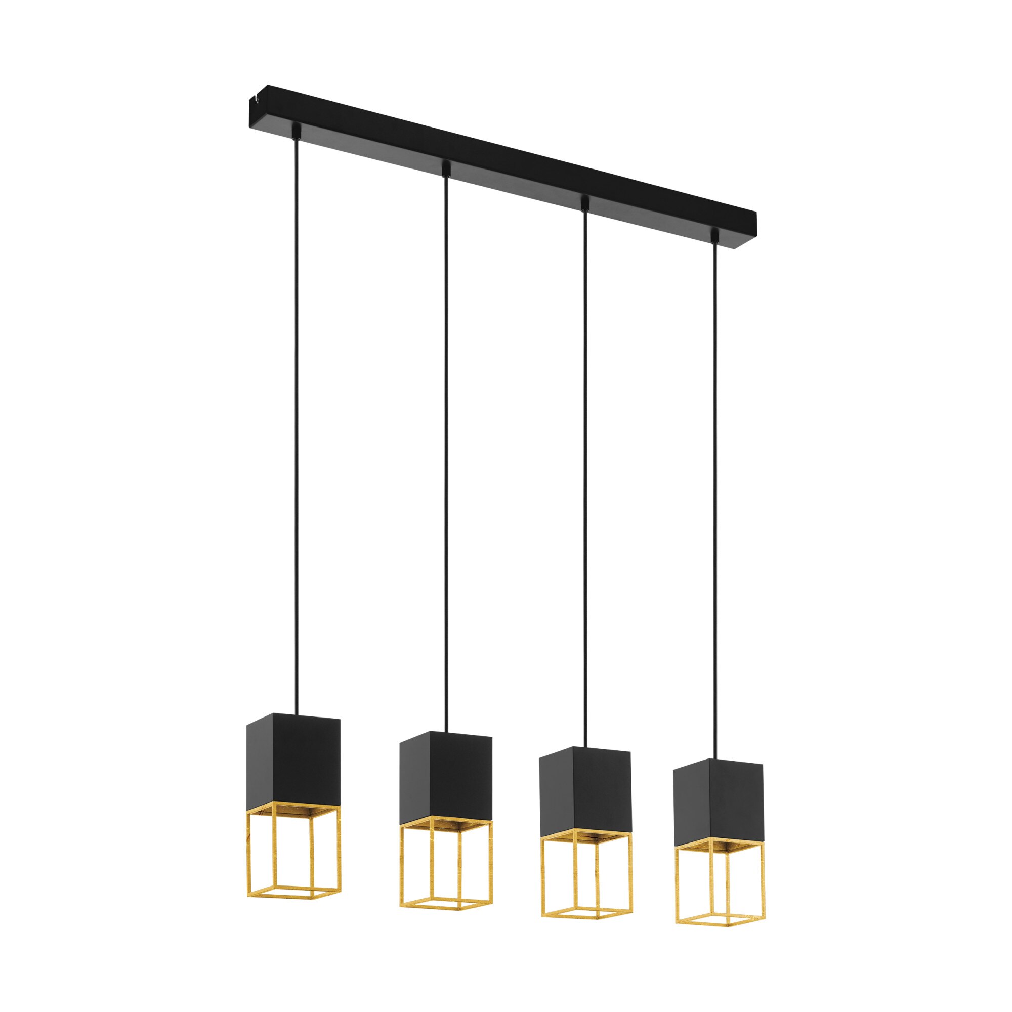 Pendul EGLO Montebaldo, 97734, GU10-LED, 4x5W, Negru/Auriu