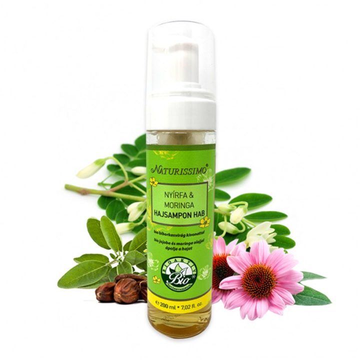 Sampon spuma NATURISSIMO, Brezza&Moringa, 200 ml