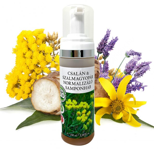 Sampon spuma regenerant cu extract de urzica, Biola, 150 ml