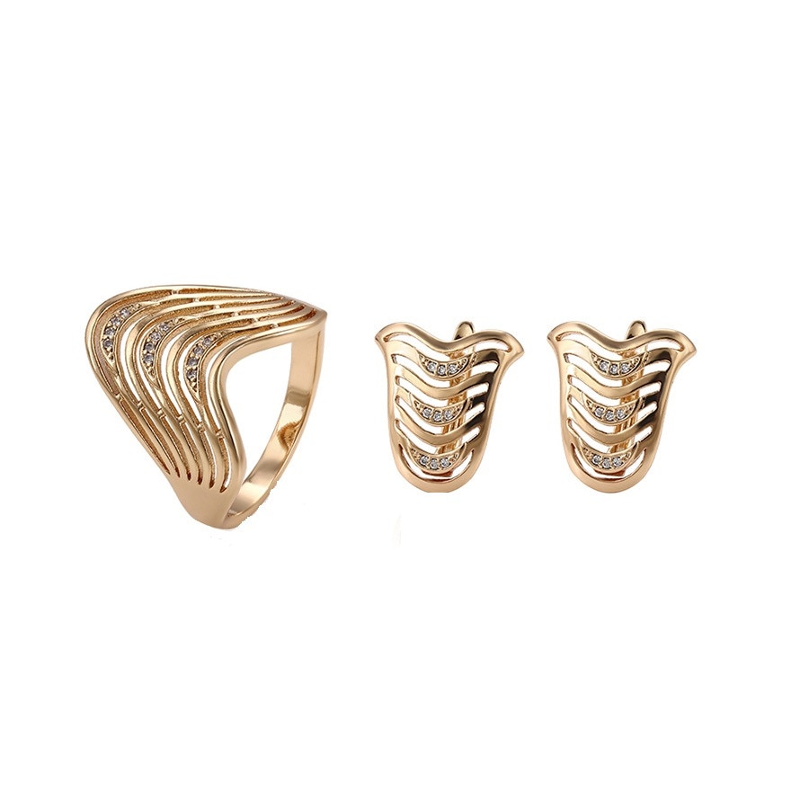Set Anebris Sparkle,inel si cercei,inel diametru 18,9mm