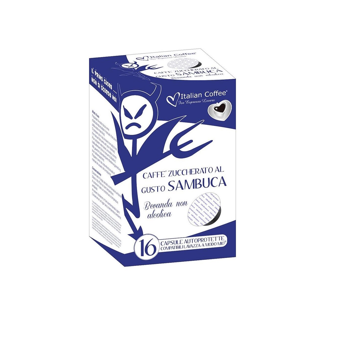 Capsule Italian Coffee - Sambuca -16 Capsule Cafea - A Modo Mio Compatibile