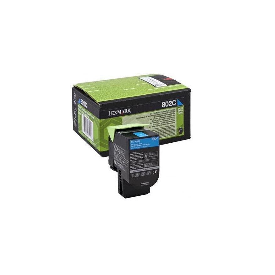 Toner original Lexmark 80C20CE, cyan, 1000 pagini