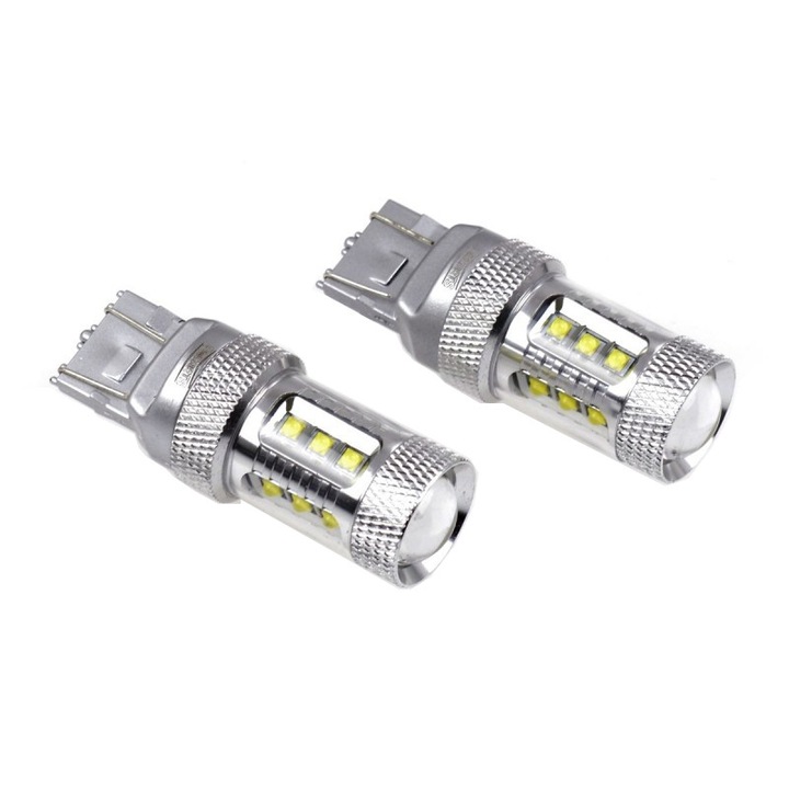 Set 2 becuri LED 7443 T20 W21W / 5W 16CREE 80W EPL94 Einparts