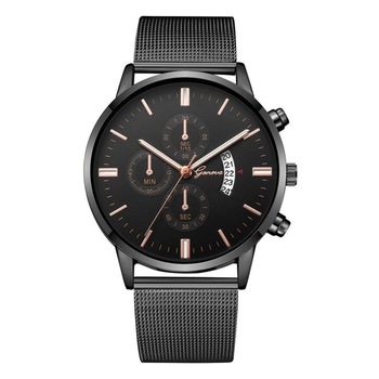 Ceas dama elegant Geneva Cromina, negru cifre rose gold Ceas dama elegant Geneva Cromina, negru cifre rose gold