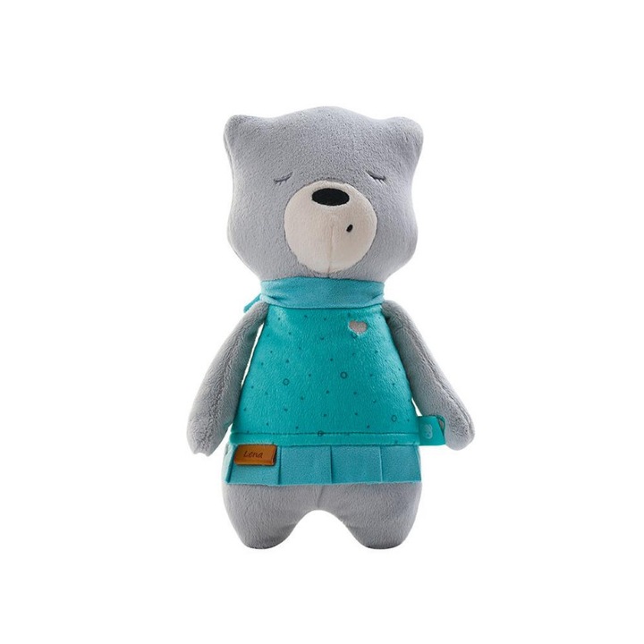 Jucarie pentru carucior/patut ursulet myHummy Lena Premium cu senzor de somn