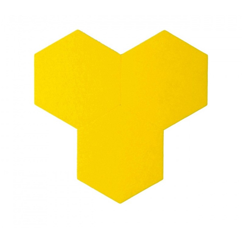 Hexagoane Pluta Autoadezive Felt Yellow (set 6 buc.)