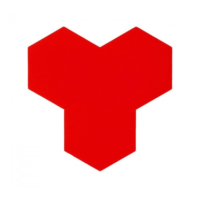 Hexagoane Pluta Autoadezive Felt Red (set 6 buc.)