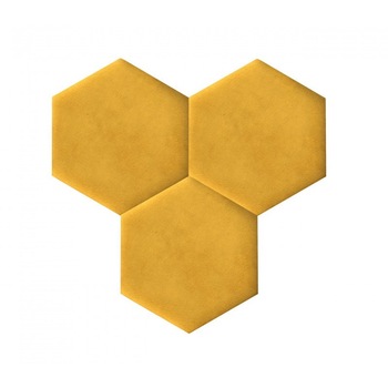 Hexagoane Pluta Autoadezive Textil Yellow (set 6 buc.) Hexagoane Pluta Autoadezive Textil Yellow (set 6 buc.)