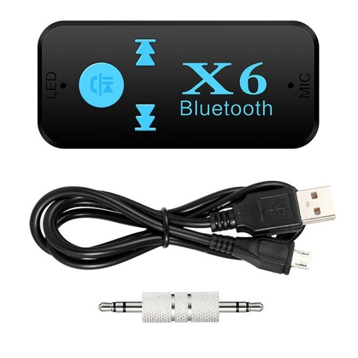 Bluetooth vevő 3,5mm jack adapter, telefonkihangosító funkció, SD foglalat