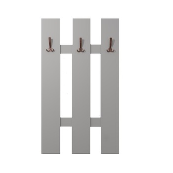 Cuier Trio Maxdeco alb cu agatatori finisaj cupru Cuier Trio Maxdeco alb cu agatatori finisaj cupru