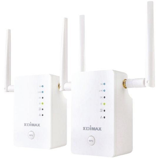 Pachet cu doua dispozitive de transmisie la distanta cu doua antene externe detasabile , Edimax , RE11 AC1200 Wi Fi ,130 g