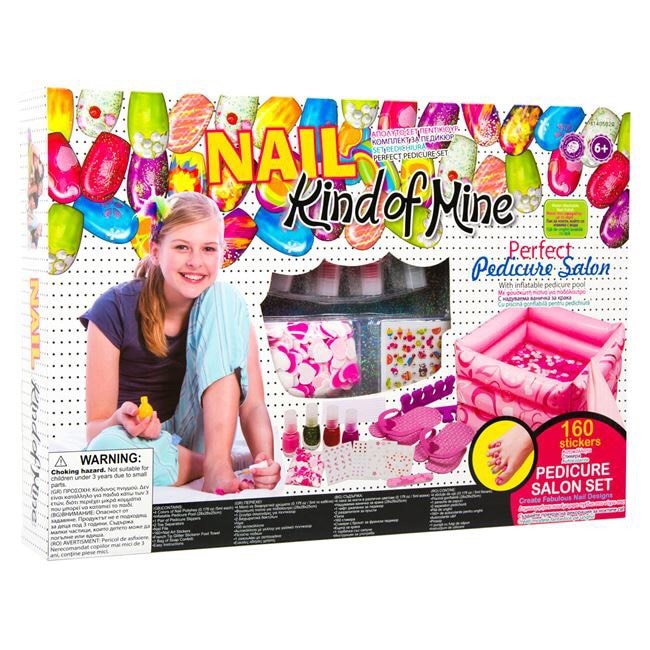 Set oje pentru fetite salon profesional , 160 de stickere , 2 separatoare pentru degete, oje + alte accesorii pentru fete