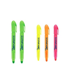 Pachet 5 textmarker AMOS uscat cu varf rotund, multicolor, nu se usuca, nu curge si nu pateaza Pachet 5 textmarker AMOS uscat cu varf rotund, multicolor, nu se usuca, nu curge si nu pateaza