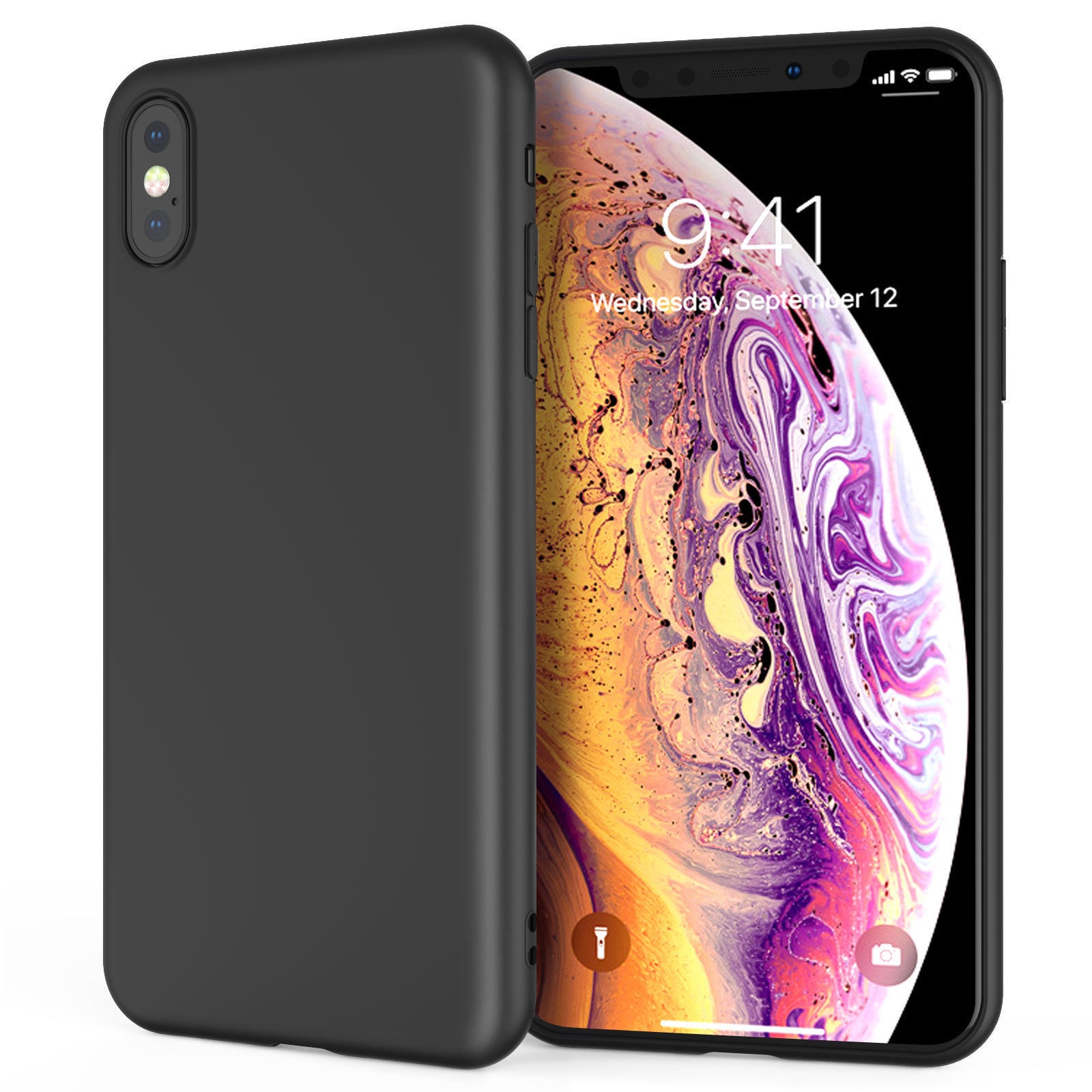 Carcasa ultra subtire iPhone XS negru mat